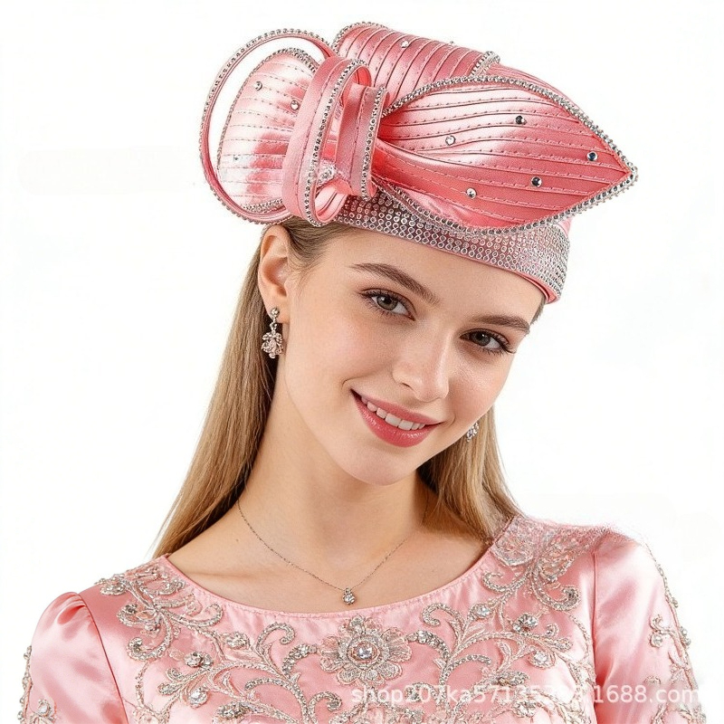 Women Formal Wear Photoshoot - Женские элитные шляпки-фасцинаторы с стразами для
