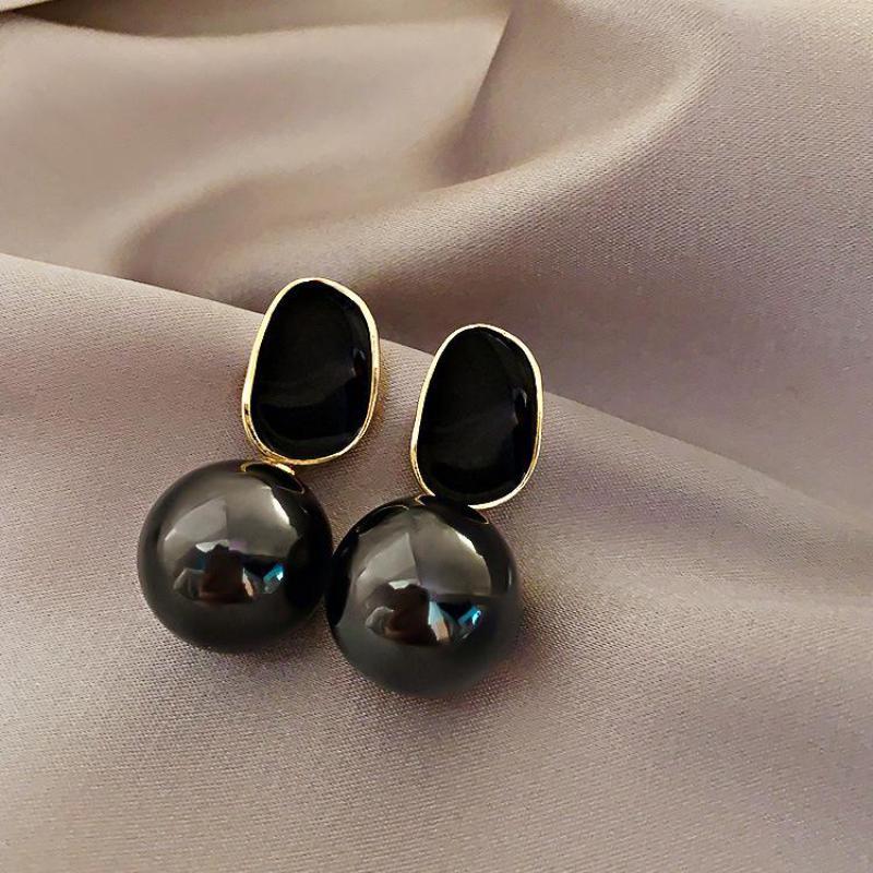 Pearl Earring Stud - Большие брендовые высококачественные благородные жемчужные серьги