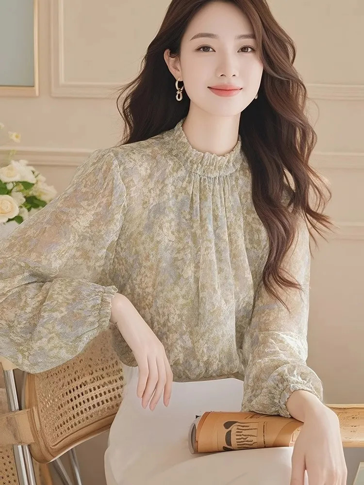 Women Formal Wear Korean - Рубашки с длинным рукавом, женские атласные
