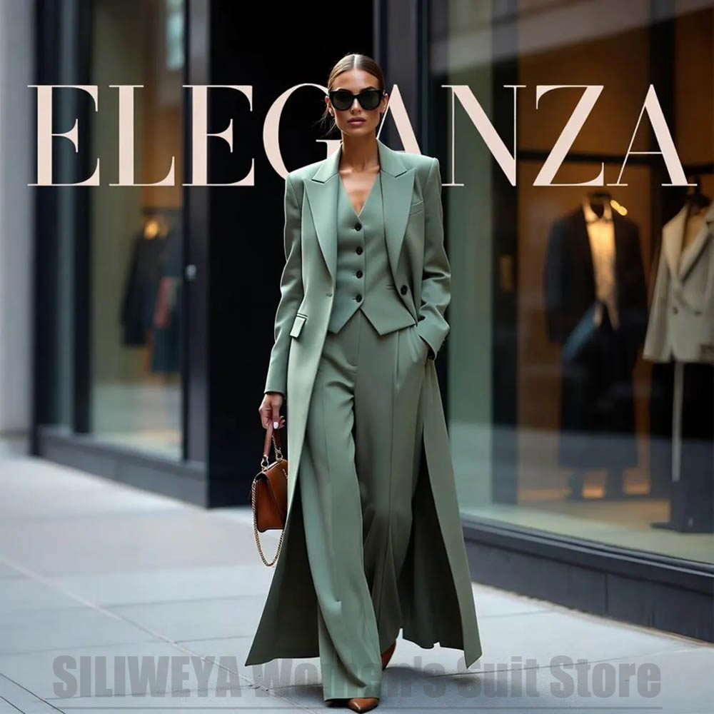 Women Formal Wear Outfits - Элегантный женский костюм-тройка: пиджак с острыми