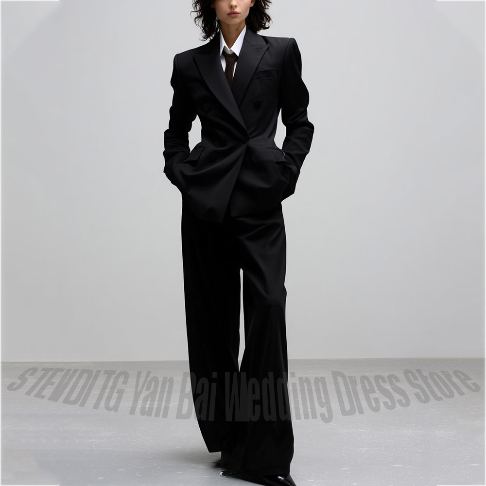 Women Formal Wear Shop - Повседневный женский костюм: модный однотонный черный