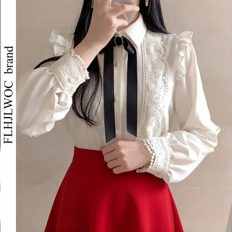 Women Formal Wear White Shirt - Осенне-весенняя базовая офисная женская рабочая одежда