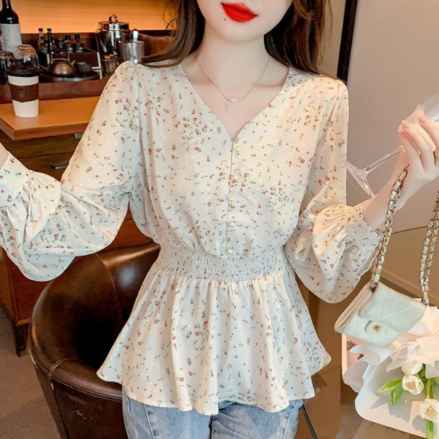 Women Formal Wear Korean - Рубашки с длинным рукавом, женские клетчатые