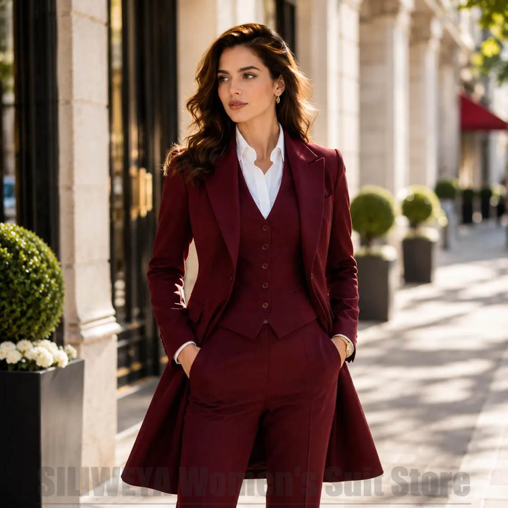 Women Formal Wear Outfits - Модный женский костюм-тройка: элегантный пиджак с