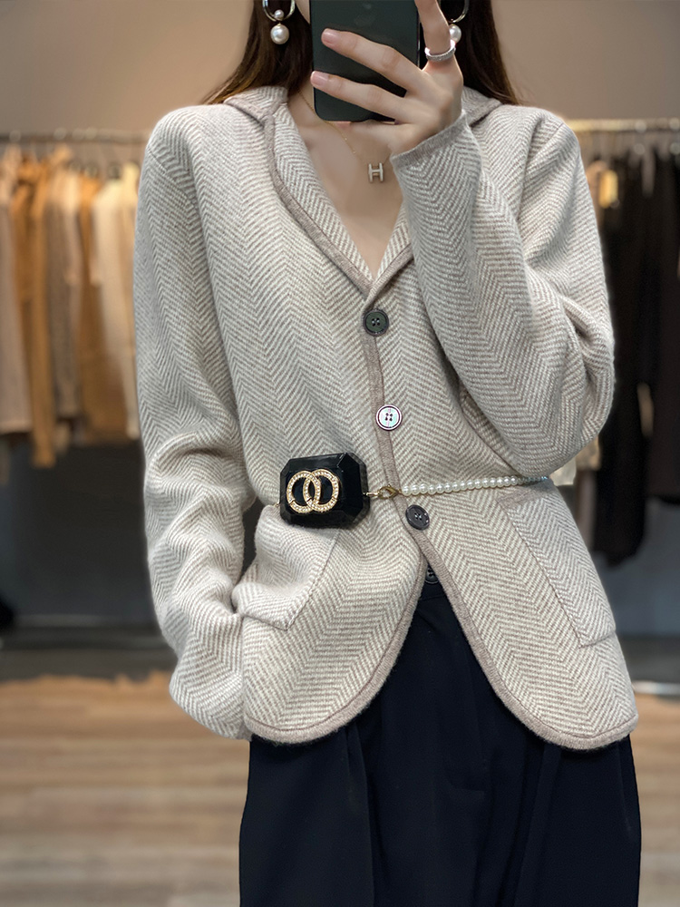 Tailored Coat Wool - Женский шерстяной костюм из чистого кашемира,