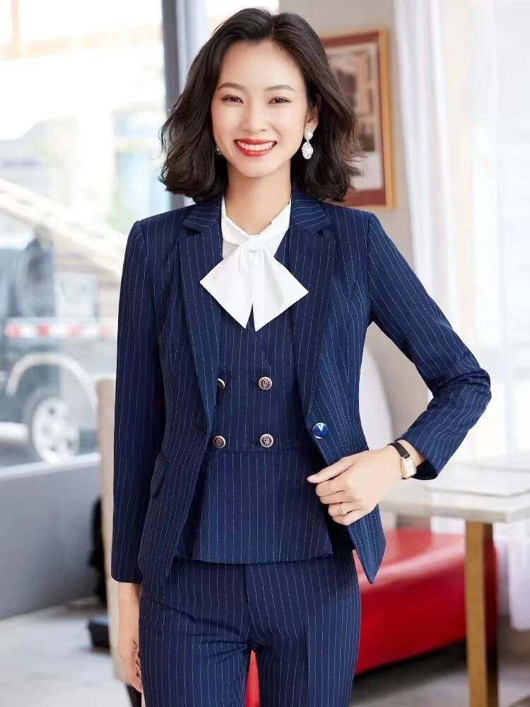 Women Formal Wear Interview - Модные полосатые деловые костюмы, женские профессиональные