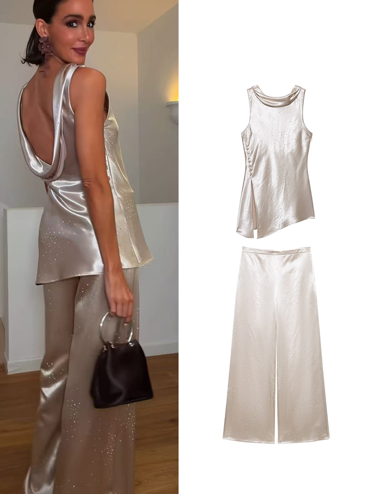 Women Formal Wear Tops - Модный брючный костюм TFMLN для женщин: