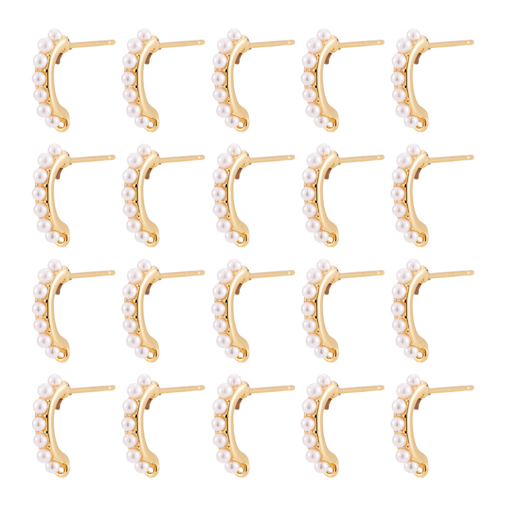 Pearl Earring Stud - 30 шт. латунных основ для серег