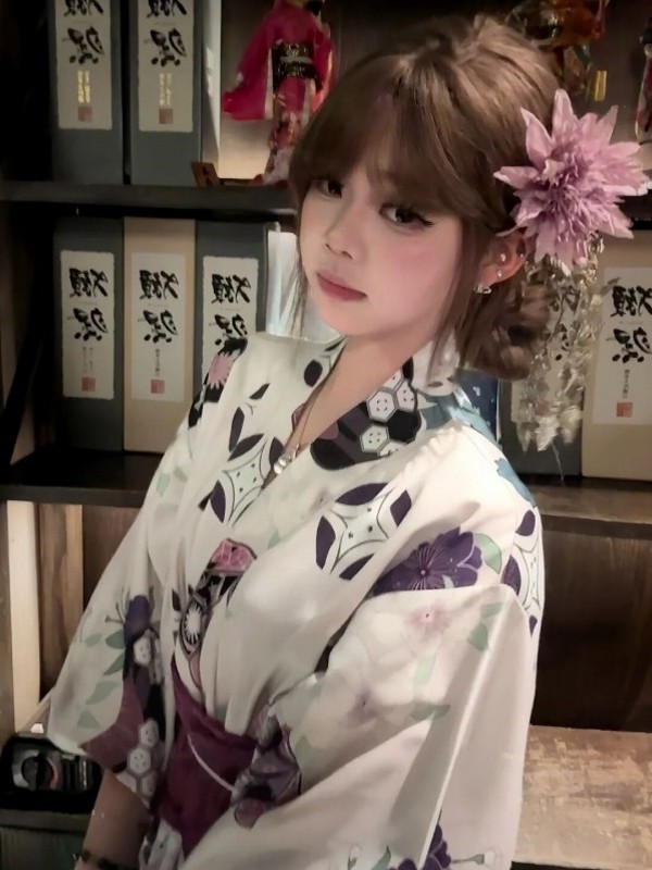 Japanese Women Formal Wear - Традиционный фиолетовый халат-кимоно для женщин, для