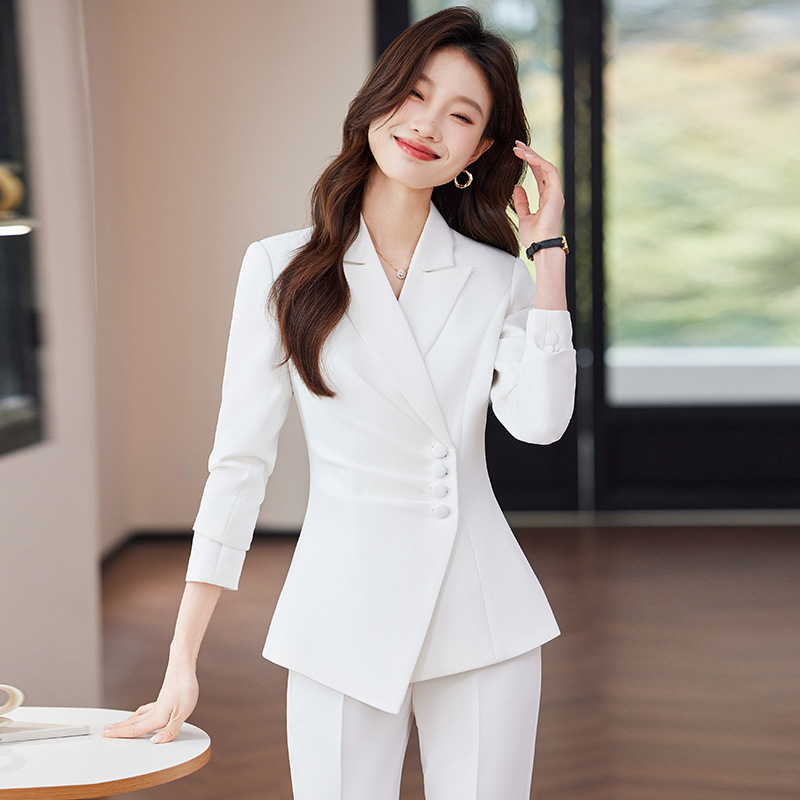 Белый женский деловой костюм,  – обзор и цена Women Formal Wear White Shirt