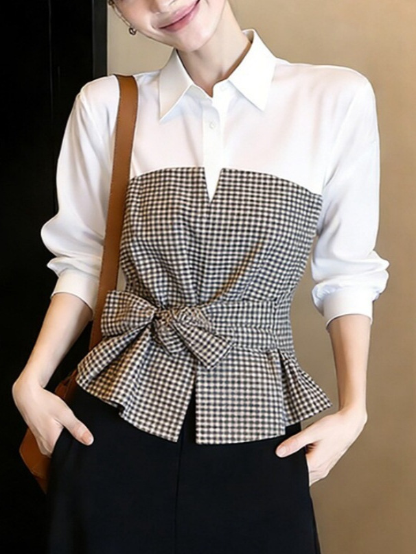 Новая белая блузка с черными в – обзор и цена Women Formal Wear White Shirt