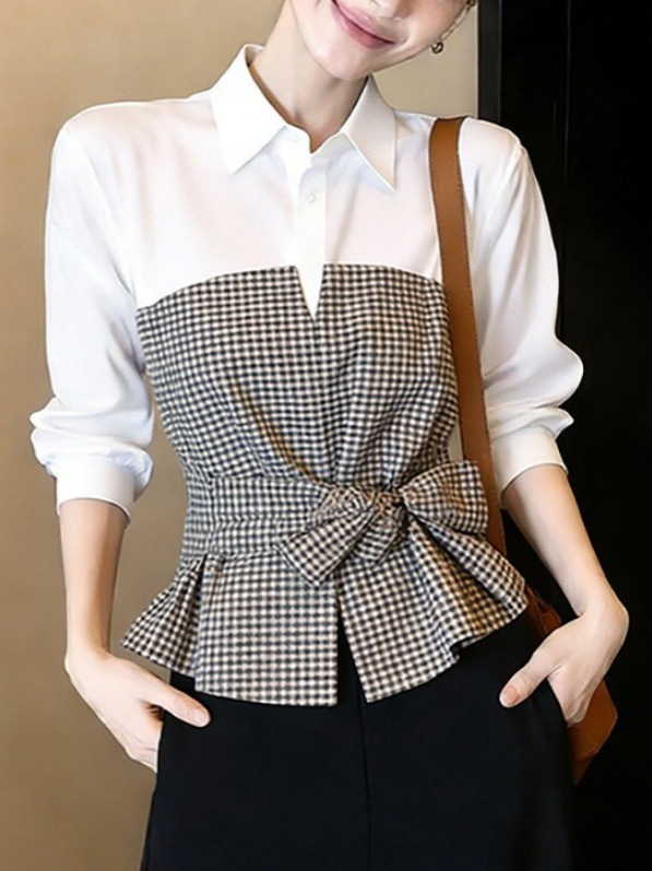 Новая белая блузка с черными в – обзор и цена Women Formal Wear White Shirt