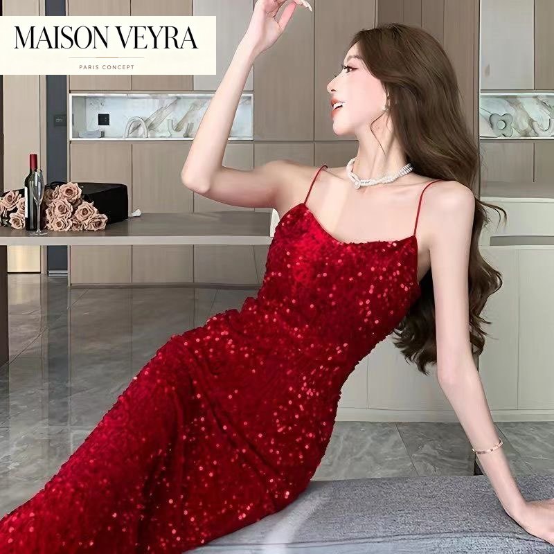 Элегантное красное платье для  – обзор и цена Women Formal Wear Korean