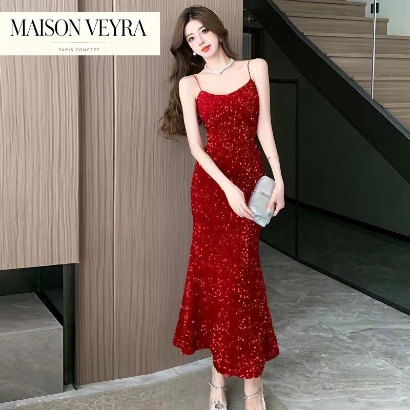 Элегантное красное платье для  – обзор и цена Women Formal Wear Korean
