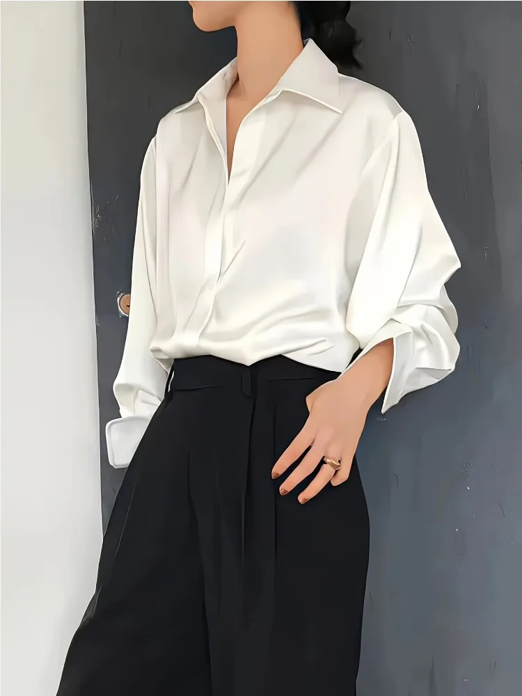 Повседневная женская шелковая  – обзор и цена Women Formal Wear Tops