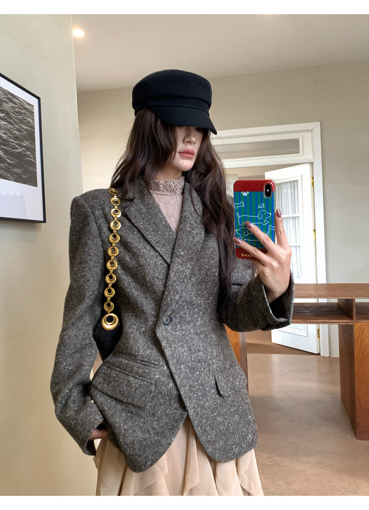 【MAR】Женский винтажный серый б – обзор и цена Tailored Coat Wool