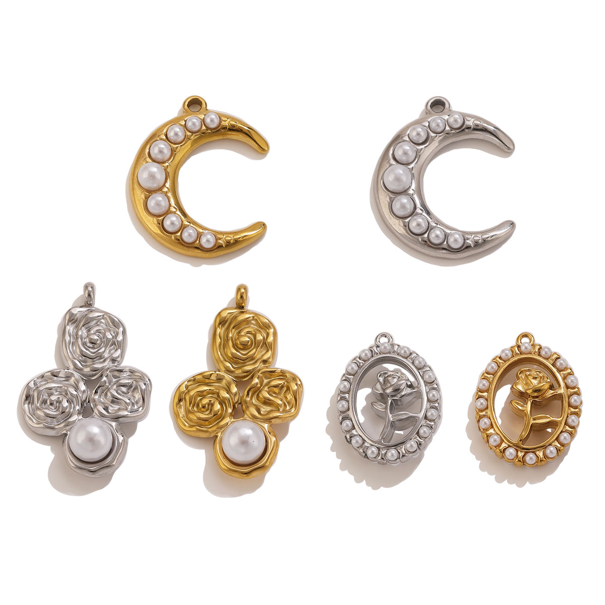 5 шт. подвесок-шармов из нержа – обзор и цена Pearl Earring Stud