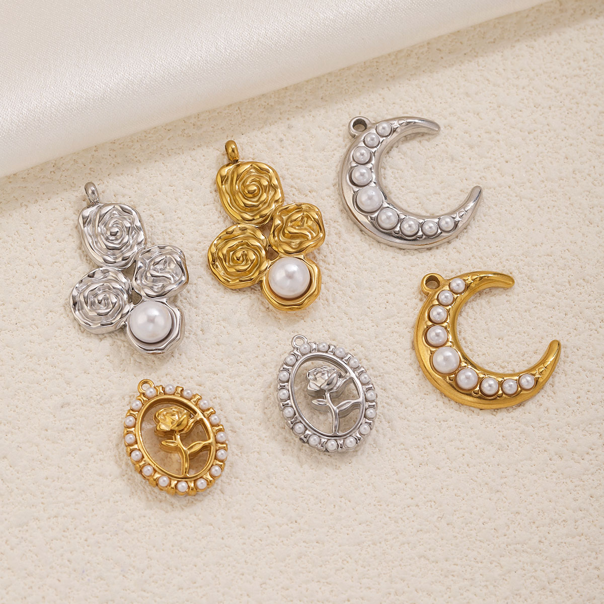 5 шт. подвесок-шармов из нержа – обзор и цена Pearl Earring Stud