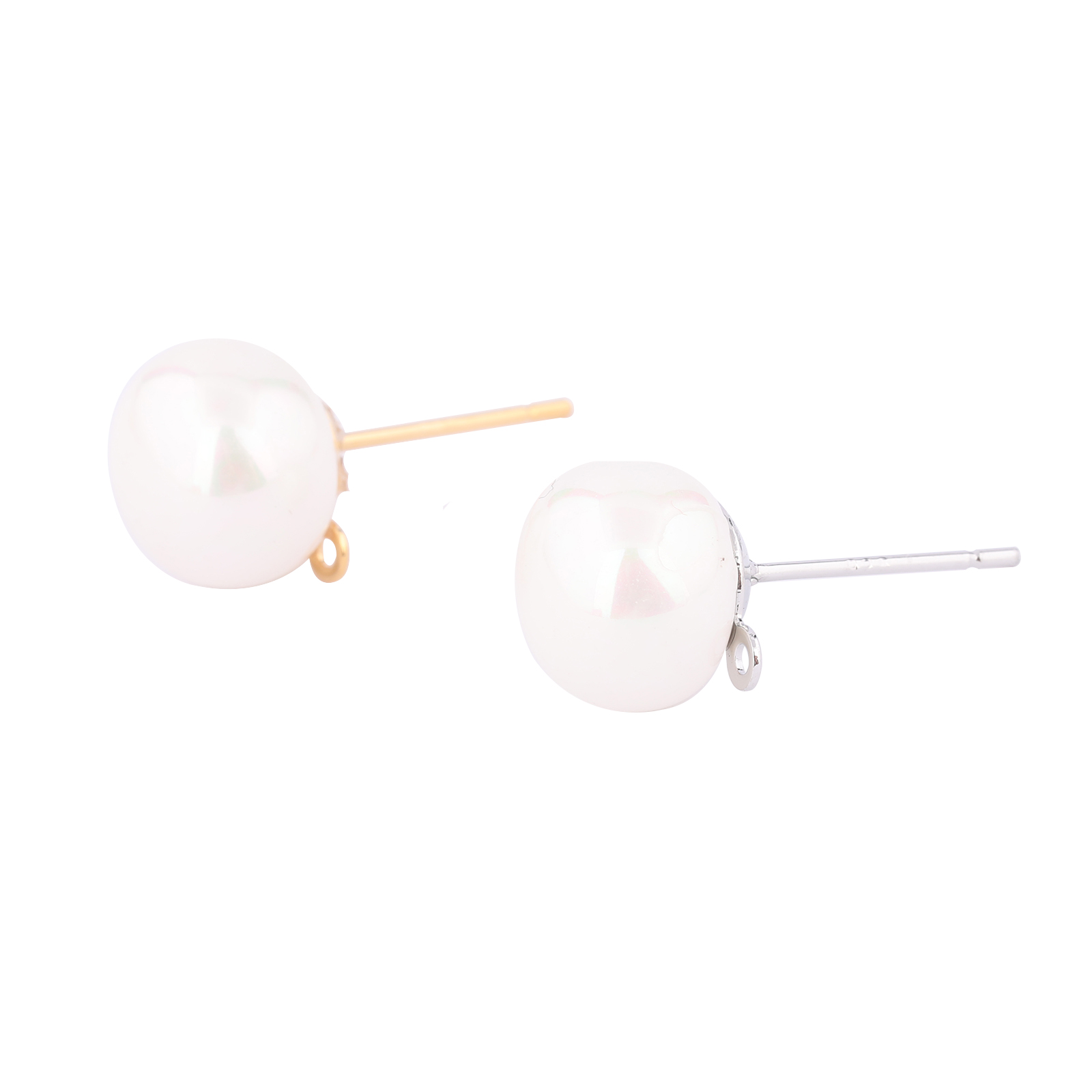 10 шт., медно-белые K позолоче – обзор и цена Pearl Earring Stud